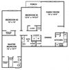 3BR 2BA (1225 SF)